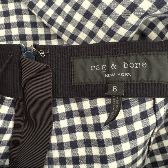 Rag & Bone Gingham Simone High Waist Pants Sz 6 - Picture 6 of 7